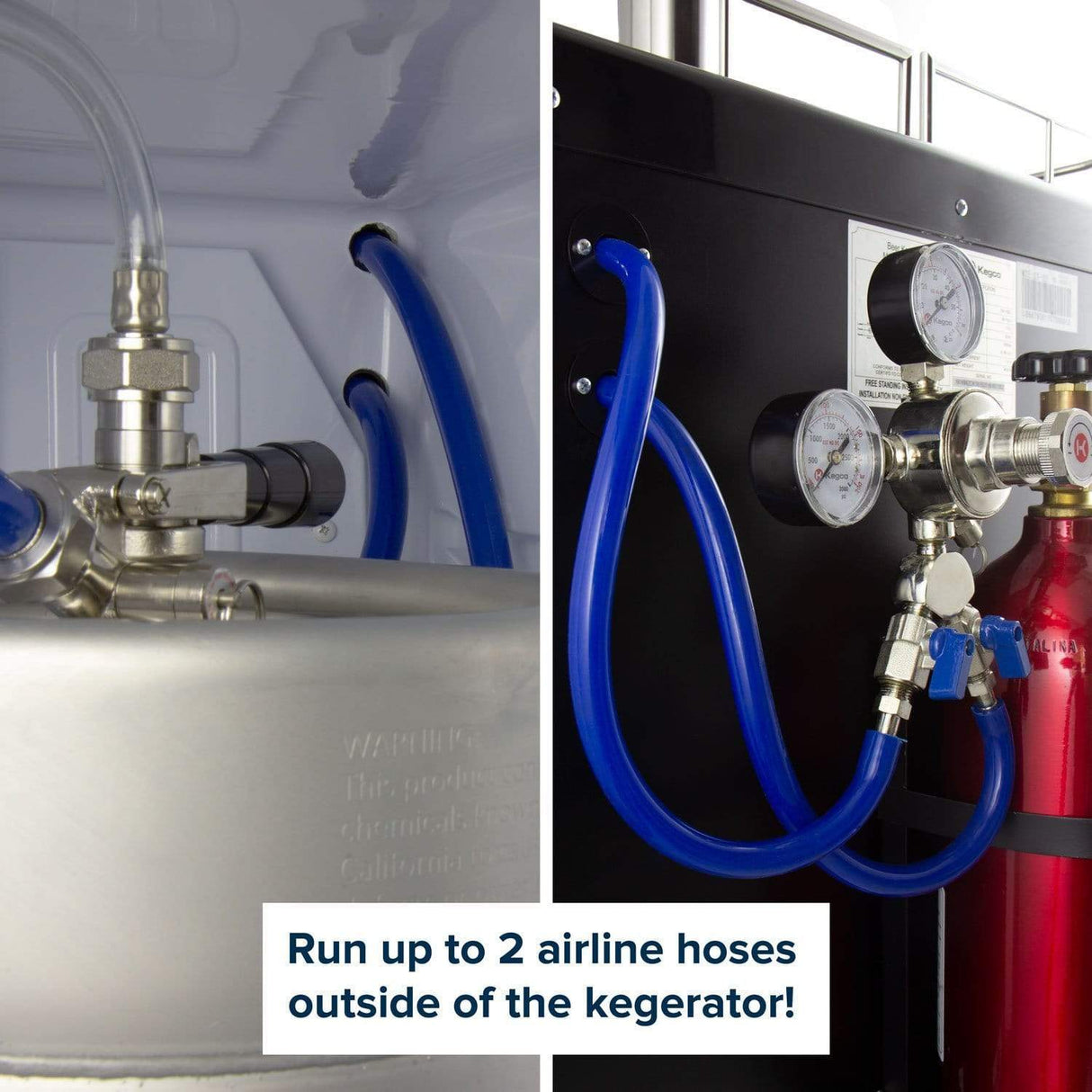 Kegco 24" Wide Kombucha Dual Tap Black Kegerator KOM163B-2 Kegerators KOM163B-2NK Wine Coolers Empire