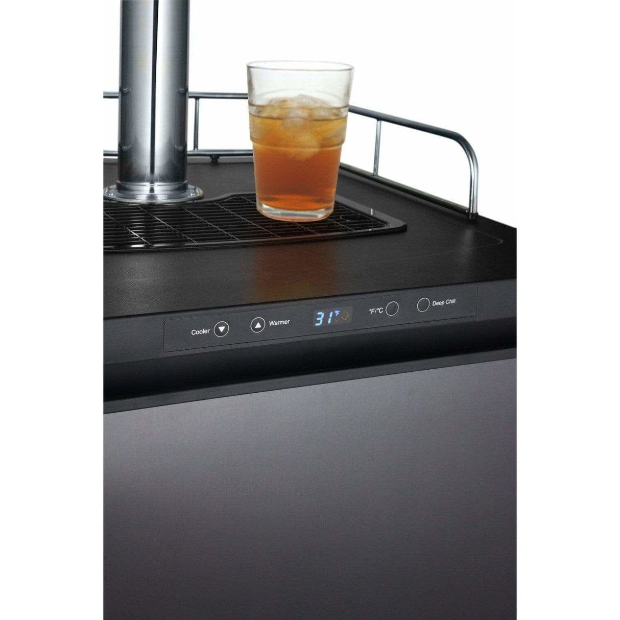 Kegco 24" Wide Kombucha Dual Tap Black Stainless Steel Kegerator KOM30X-2 Kegerators KOM30X-2NK Wine Coolers Empire