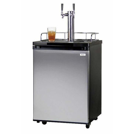 Kegco 24" Wide Kombucha Dual Tap Stainless Steel Kegerator KOM20S-2 Kegerators KOM20S-2NK Wine Coolers Empire