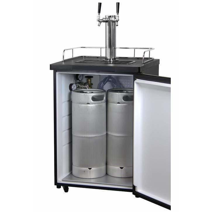 Kegco 24" Wide Kombucha Dual Tap Stainless Steel Kegerator KOM20S-2 Kegerators KOM20S-2NK Wine Coolers Empire