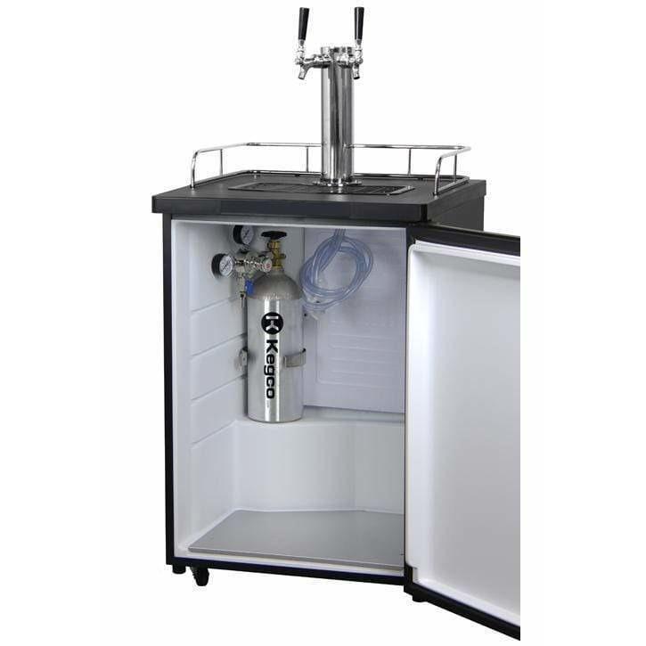 Kegco 24" Wide Kombucha Dual Tap Stainless Steel Kegerator KOM20S-2 Kegerators KOM20S-2NK Wine Coolers Empire