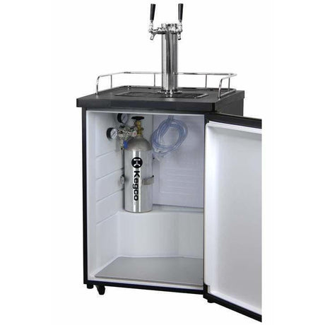 Kegco 24" Wide Kombucha Dual Tap Stainless Steel Kegerator KOM20S-2 Kegerators KOM20S-2NK Wine Coolers Empire