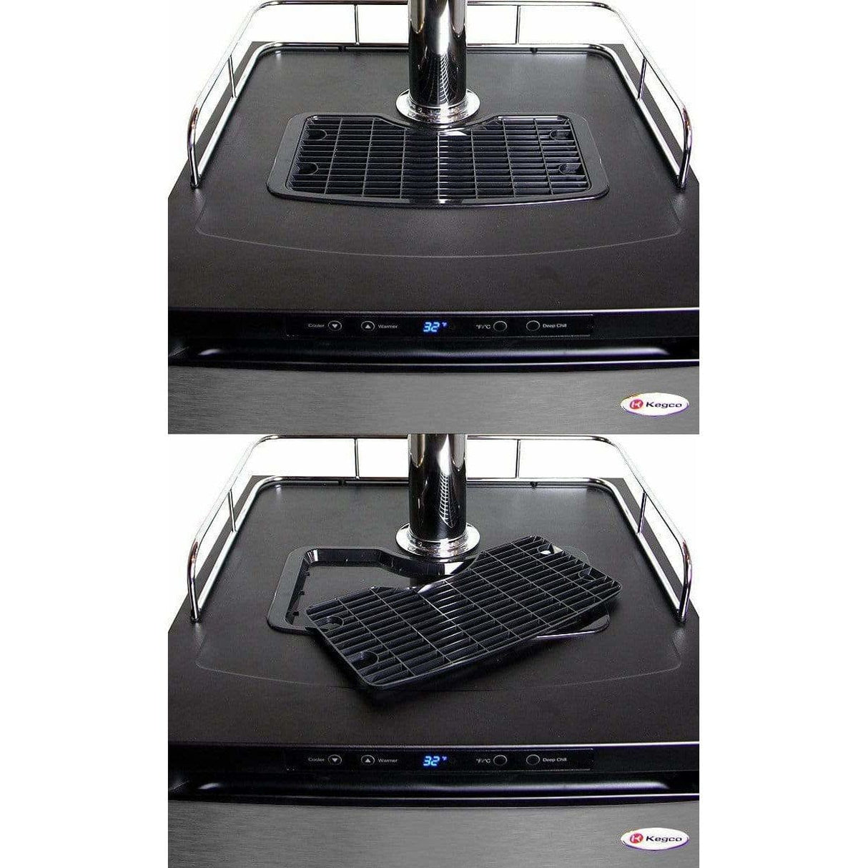 Kegco 24" Wide Kombucha Dual Tap Stainless Steel Kegerator KOM30S-2 Kegerators KOM30S-2NK Wine Coolers Empire
