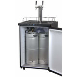Kegco 24" Wide Kombucha Dual Tap Stainless Steel Kegerator KOM30S-2 Kegerators KOM30S-2NK Wine Coolers Empire