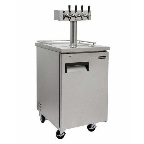 Kegco 24" Wide Kombucha Four Tap All Stainless Steel Kegerator KOMC1S-4 Kegerators KOMC1S-4 Wine Coolers Empire