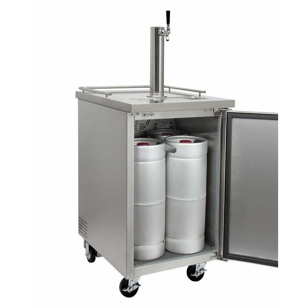 Kegco 24" Wide Kombucha Single Tap All Stainless Steel Kegerator KOMC1S-1 Kegerators KOMC1S-1 Wine Coolers Empire