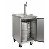 Kegco 24" Wide Kombucha Single Tap All Stainless Steel Kegerator KOMC1S-1 Kegerators KOMC1S-1 Wine Coolers Empire