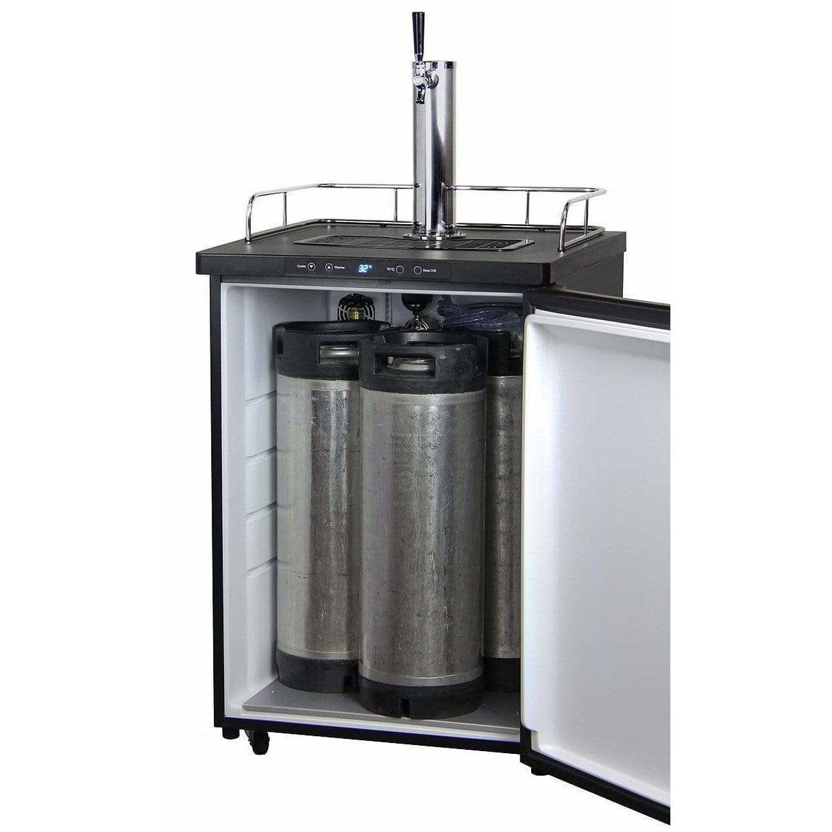 Kegco 24" Wide Kombucha Single Tap Black Stainless Steel Kegerator KOM30X-1 Kegerators KOM30X-1NK Wine Coolers Empire