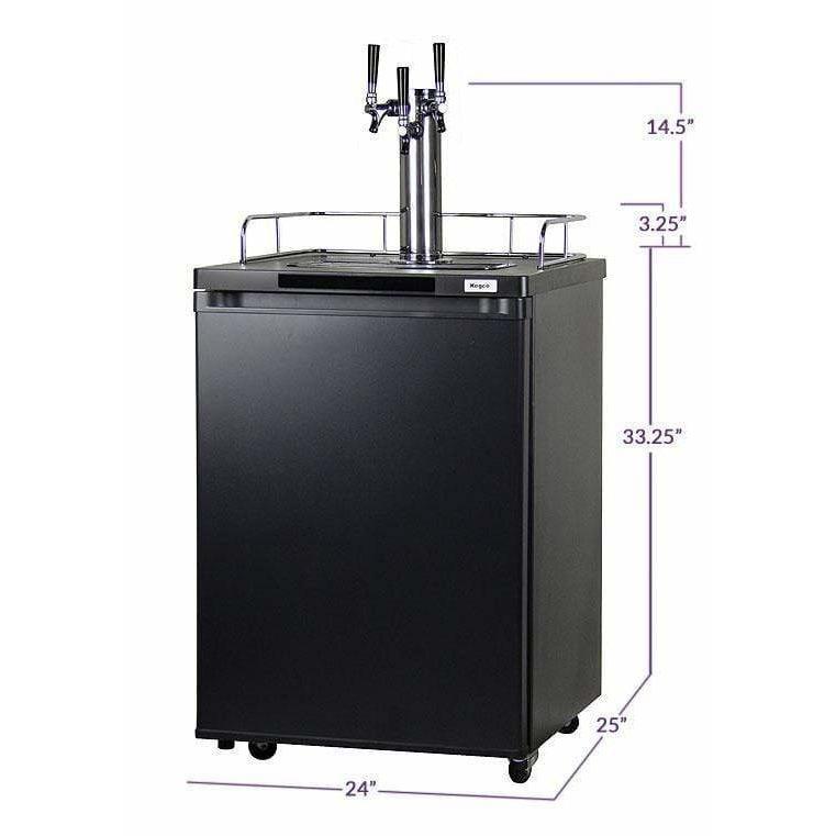 Kegco 24" Wide Kombucha Single Tap Stainless Steel Kegerator KOM20S-1 Kegerators KOM20S-1NK Wine Coolers Empire