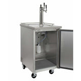 Kegco 24" Wide Kombucha Triple Tap All Stainless Steel Kegerator KOMC1S-3 Kegerators KOMC1S-3 Wine Coolers Empire