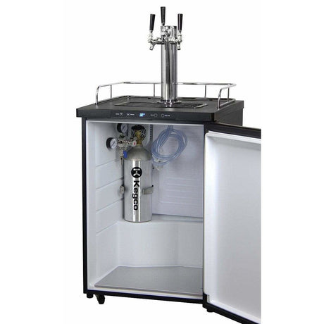 Kegco 24" Wide Kombucha Triple Tap Black Stainless Steel Kegerator KOM30X-3 Kegerators KOM30X-3 Wine Coolers Empire