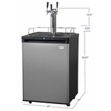 Kegco 24" Wide Kombucha Triple Tap Stainless Steel Kegerator KOM30S-3 Kegerators KOM30S-3 Wine Coolers Empire