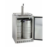 Kegco 24" Wide Single All Stainless Steel Outdoor Built-In Left Hinge with Kit  Kegerator HK38SSU-L-1 Kegerators HK38SSU-L-1 Wine Coolers Empire