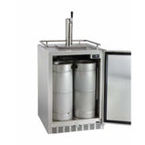 Kegco 24" Wide Single All Stainless Steel Outdoor Built-In Left Hinge with Kit  Kegerator HK38SSU-L-1 Kegerators HK38SSU-L-1 Wine Coolers Empire