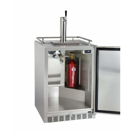 Kegco 24" Wide Single Tap All Stainless Steel Outdoor Built-In Right Hinge with Kit Kegerator HK38SSU-1 Kegerators HK38SSU-1 Wine Coolers Empire