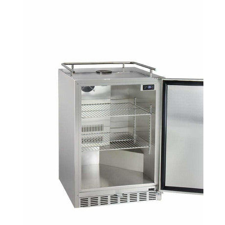 Kegco 24" Wide Single Tap All Stainless Steel Outdoor Built-In Right Hinge with Kit Kegerator HK38SSU-1 Kegerators HK38SSU-1 Wine Coolers Empire
