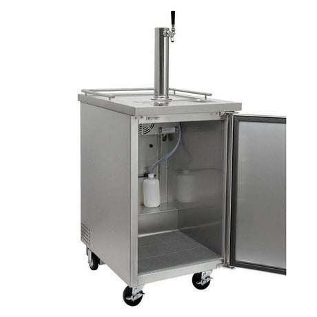 Kegco  24" Wide Single Tap All Stainless Steel with Keg Home Brew Kegerator HBK1XS-1K Kegerators HBK1XS-1K Wine Coolers Empire