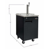 Kegco 24" Wide Single Tap Black Home Brew Kegerator HBK1XB-1K Kegerators HBK1XB-1K Wine Coolers Empire