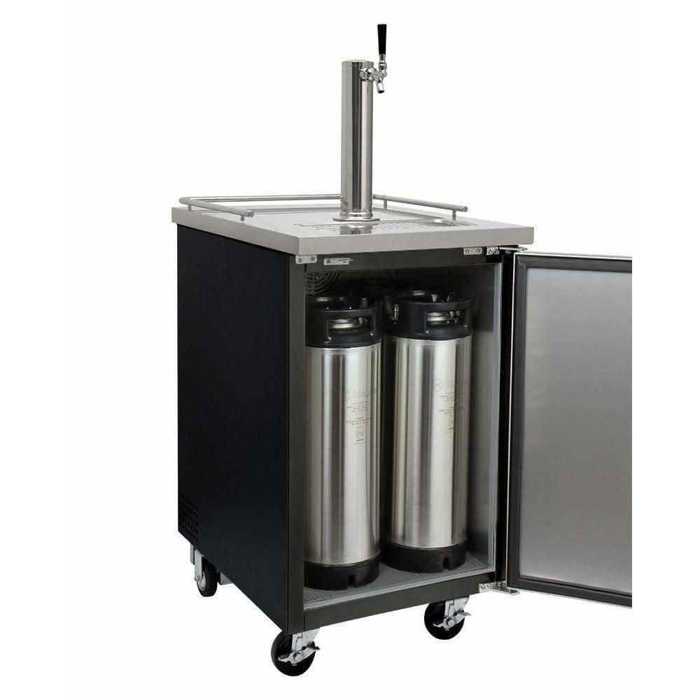 Kegco 24" Wide Single Tap Black Home Brew Kegerator HBK1XB-1K Kegerators HBK1XB-1K Wine Coolers Empire