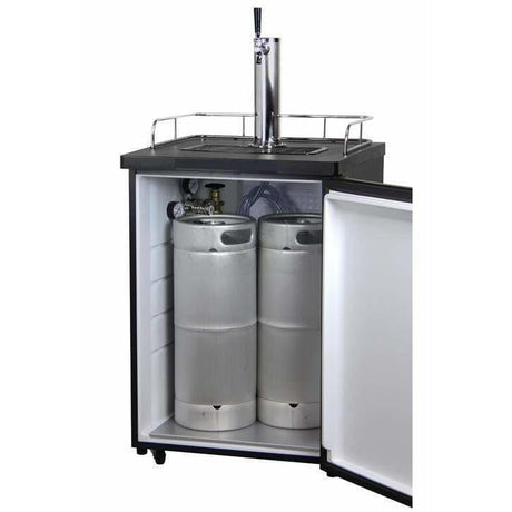 Kegco 24" Wide Single Tap Black Kegerator K209B-1NK Kegerators K209B-1NK Wine Coolers Empire