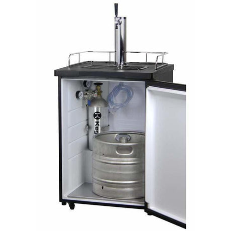 Kegco 24" Wide Single Tap Black Kegerator K209B-1NK Kegerators K209B-1NK Wine Coolers Empire