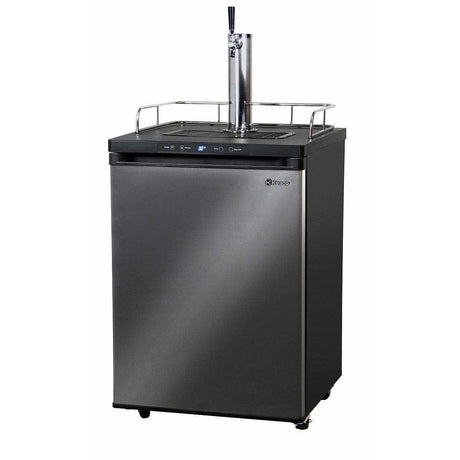 Kegco 24" Wide Single Tap Black Stainless Steel Digital Kegerator K309X-1 Kegerators K309X-1NK Wine Coolers Empire