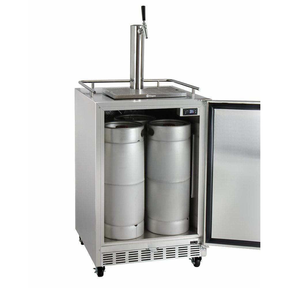 Kegco 24" Wide Single Tap Outdoor Left Hinge with Kit Kegerator HK38SSC-L-1 Kegerators HK38SSC-L-1 Wine Coolers Empire