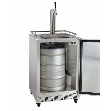 Kegco 24" Wide Single Tap Outdoor Left Hinge with Kit Kegerator HK38SSC-L-1 Kegerators HK38SSC-L-1 Wine Coolers Empire