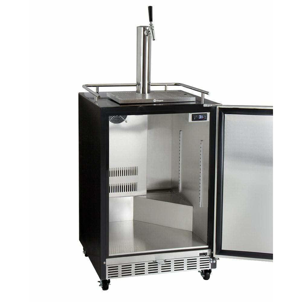 Kegco 24" Wide Single Tap Stainless Steel Built-In Left Hinge with Kit Kegerator HK38BSC-L-1 Kegerators HK38BSC-L-1 Wine Coolers Empire