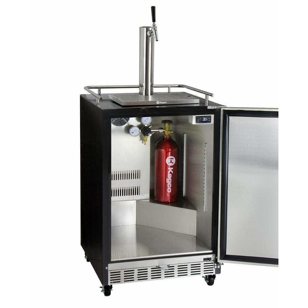 Kegco 24" Wide Single Tap Stainless Steel Built-In Left Hinge with Kit Kegerator HK38BSC-L-1 Kegerators HK38BSC-L-1 Wine Coolers Empire