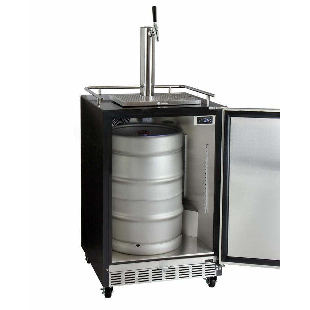 Kegco 24" Wide Single Tap Stainless Steel Built-In Left Hinge with Kit Kegerator HK38BSC-L-1 Kegerators HK38BSC-L-1 Wine Coolers Empire