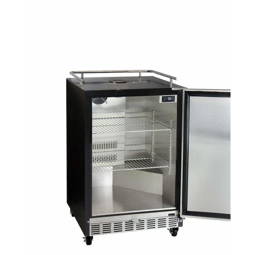 Kegco 24" Wide Single Tap Stainless Steel Built-In Left Hinge with Kit Kegerator HK38BSC-L-1 Kegerators HK38BSC-L-1 Wine Coolers Empire