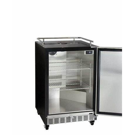 Kegco 24" Wide Single Tap Stainless Steel Built-In Left Hinge with Kit Kegerator HK38BSC-L-1 Kegerators HK38BSC-L-1 Wine Coolers Empire