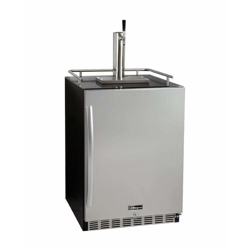 Kegco 24" Wide Single Tap Stainless Steel Built-In Right Hinge with Kit Kegerator HK38BSU-1 Kegerators HK38BSU-1 Wine Coolers Empire