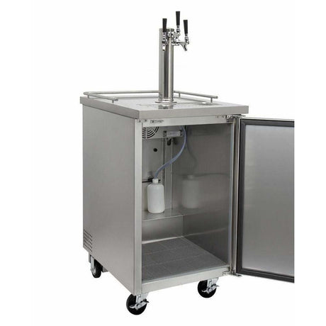 Kegco 24" Wide Triple Tap All Stainless Steel Home Brew Kegerator HBK1XS-3 Kegerators HBK1XS-3 Wine Coolers Empire