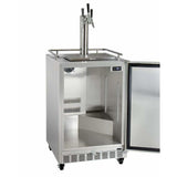 Kegco 24" Wide Triple Tap All Stainless Steel Outdoor Left Hinge with Kit Kegerator HK38SSC-L-3 Kegerators HK38SSC-L-3 Wine Coolers Empire