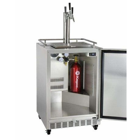 Kegco 24" Wide Triple Tap All Stainless Steel Outdoor Left Hinge with Kit Kegerator HK38SSC-L-3 Kegerators HK38SSC-L-3 Wine Coolers Empire