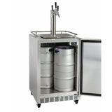 Kegco 24" Wide Triple Tap All Stainless Steel Outdoor Left Hinge with Kit Kegerator HK38SSC-L-3 Kegerators HK38SSC-L-3 Wine Coolers Empire