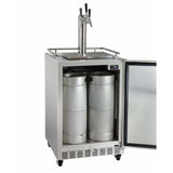 Kegco 24" Wide Triple Tap All Stainless Steel Outdoor Left Hinge with Kit Kegerator HK38SSC-L-3 Kegerators HK38SSC-L-3 Wine Coolers Empire