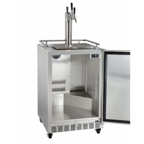 Kegco 24" Wide Triple Tap All Stainless Steel Right Hinge with Kit Kegerator HK38SSC-3 Kegerators HK38SSC-3 Wine Coolers Empire