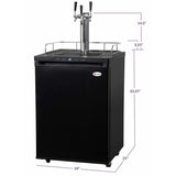 Kegco 24" Wide Triple Tap Black Digital Kegerator K309B-3 Kegerators K309B-3NK Wine Coolers Empire