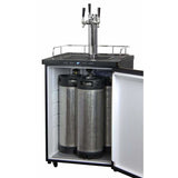 Kegco 24" Wide Triple Tap Black Digital Kegerator K309B-3 Kegerators K309B-3NK Wine Coolers Empire