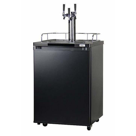 Kegco 24" Wide Triple Tap Black Home Brew Kegerator HBK209B-3 Kegerators HBK209B-3NK Wine Coolers Empire