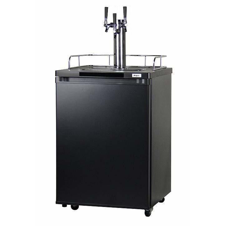 Kegco 24" Wide Triple Tap Black Kegerator K209B-3 Kegerators K209B-3NK Wine Coolers Empire