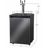 Kegco 24" Wide Triple Tap Black Stainless Steel Digital Kegerator K309X-3 Kegerators K309X-3NK Wine Coolers Empire