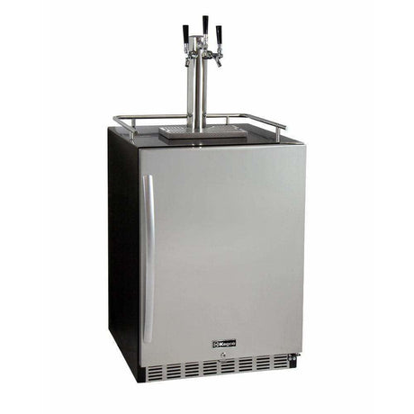 Kegco 24" Wide Triple Tap Stainless Steel Built-In Right Hinge with Kit Kegerator HK38BSU-3 Kegerators HK38BSU-3 Wine Coolers Empire