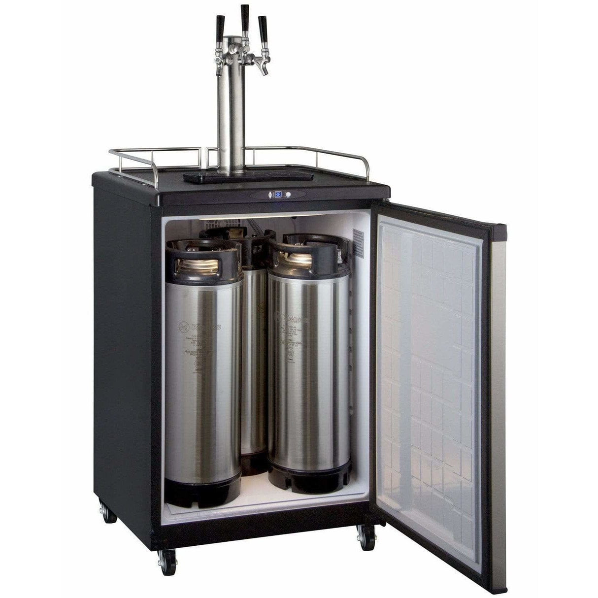 Kegco 24" Wide Triple Tap Stainless Steel Home Brew Kegerator HBK163S-3 Kegerators HBK163S-3NK Wine Coolers Empire