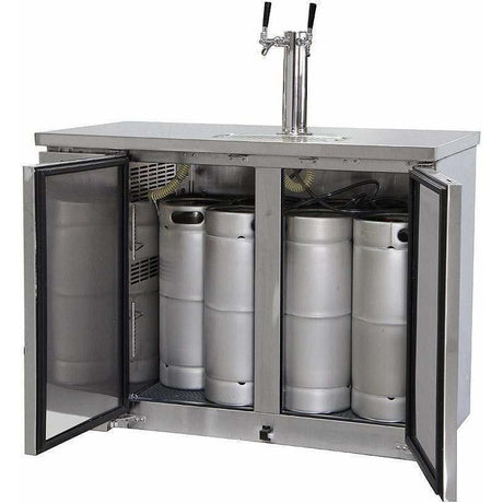 Kegco 49" Wide Dual Tap All Stainless Steel Kegerator XCK-2448S Kegerators XCK-2448S Wine Coolers Empire