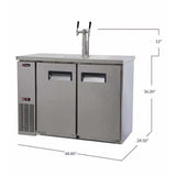 Kegco 49" Wide Dual Tap All Stainless Steel Kegerator XCK-2448S Kegerators XCK-2448S Wine Coolers Empire