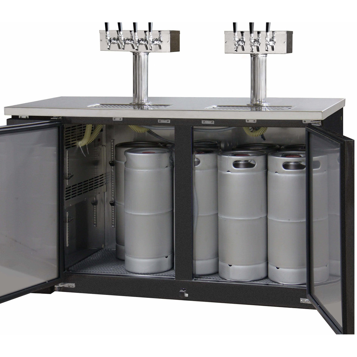 Kegco 61" Wide Triple Tap Black Kegerator XCK-2460B Kegerators XCK-2460B Wine Coolers Empire